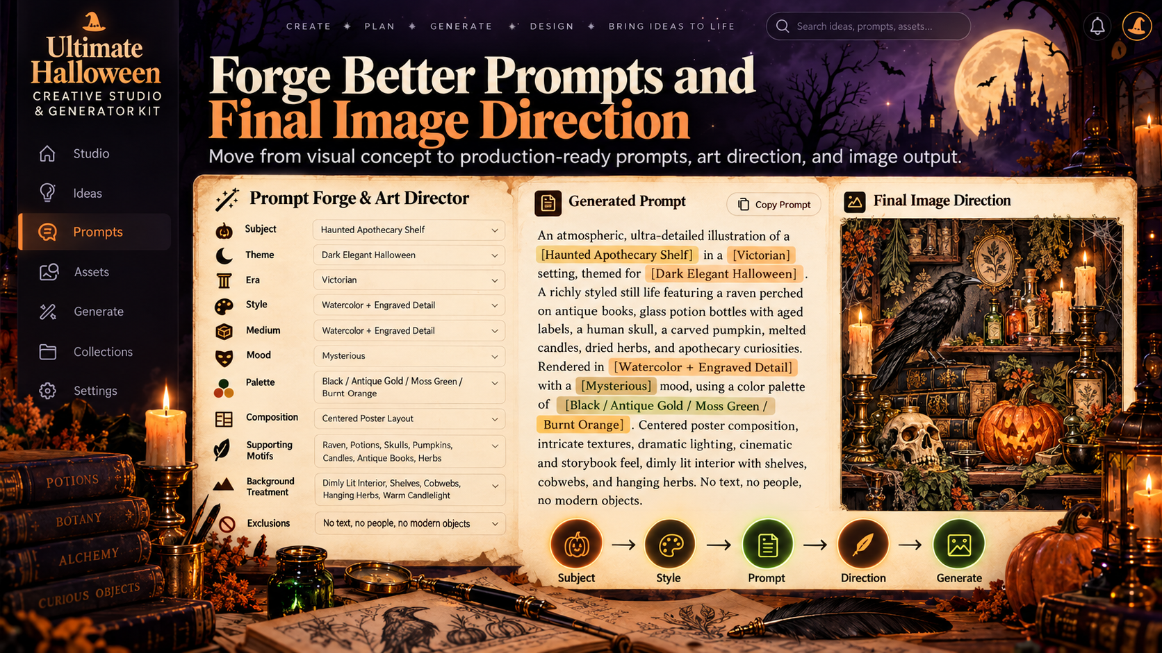 Ultimate Halloween Creative Studio & Generator Kit screenshot 4
