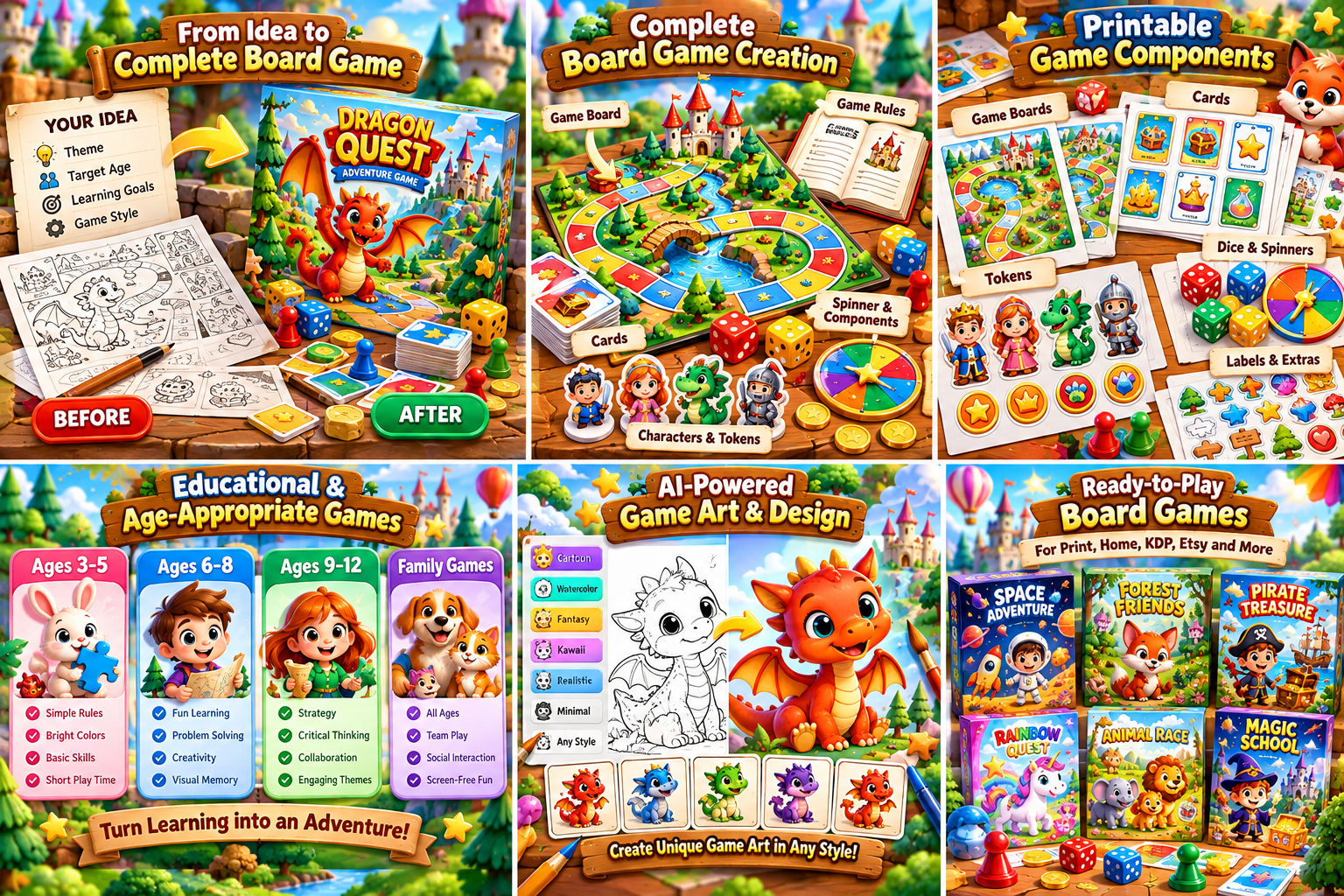 Children Board Games Creative Studio & Generator Kit preview
