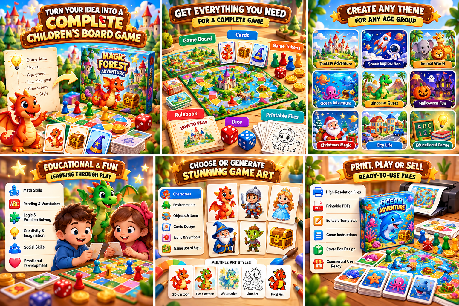 Children Board Games Creative Studio & Generator Kit screenshot 2