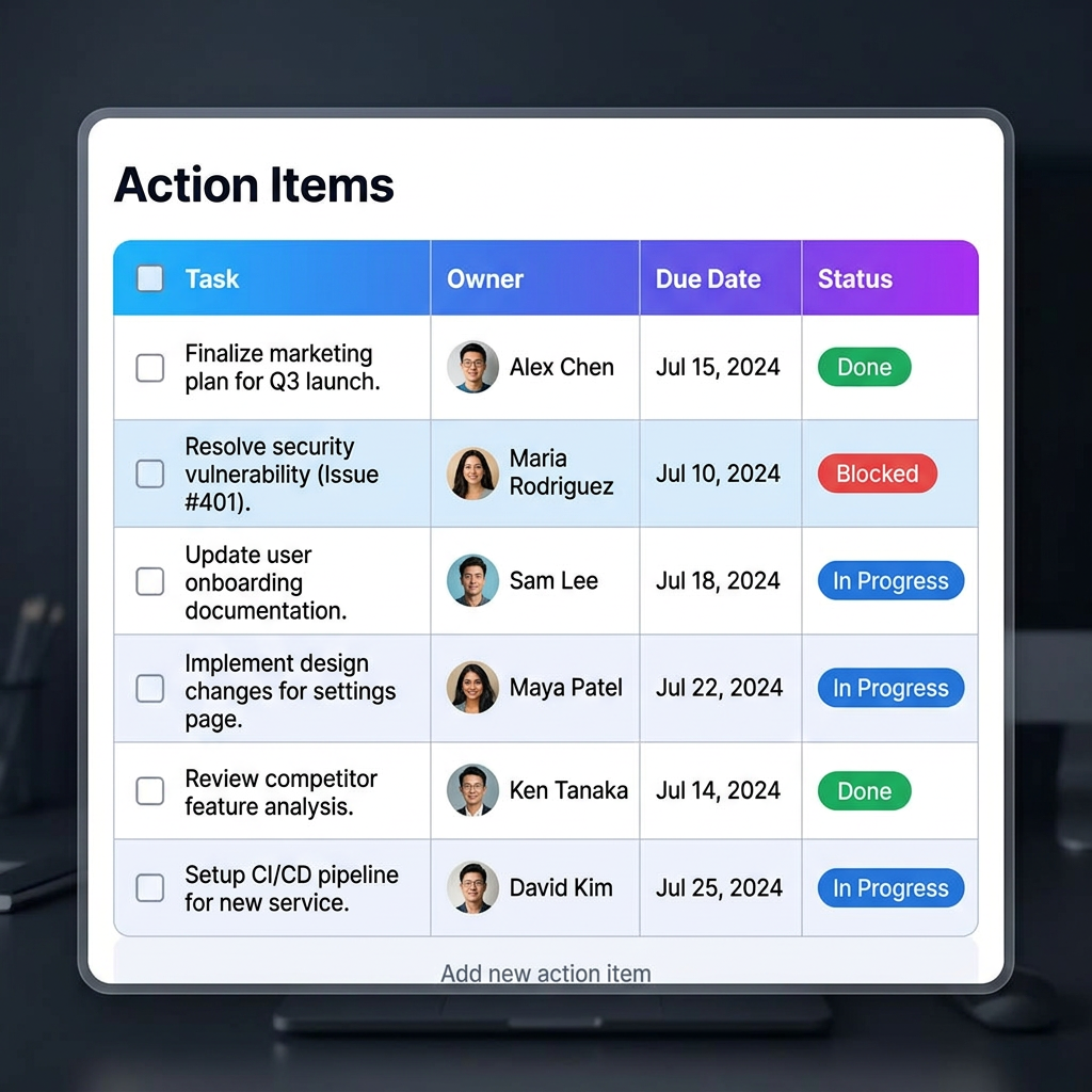meeting notes summarizer screenshot 2