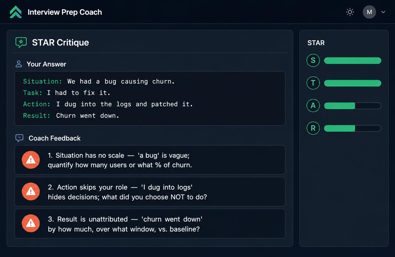 interview prep coach screenshot 2