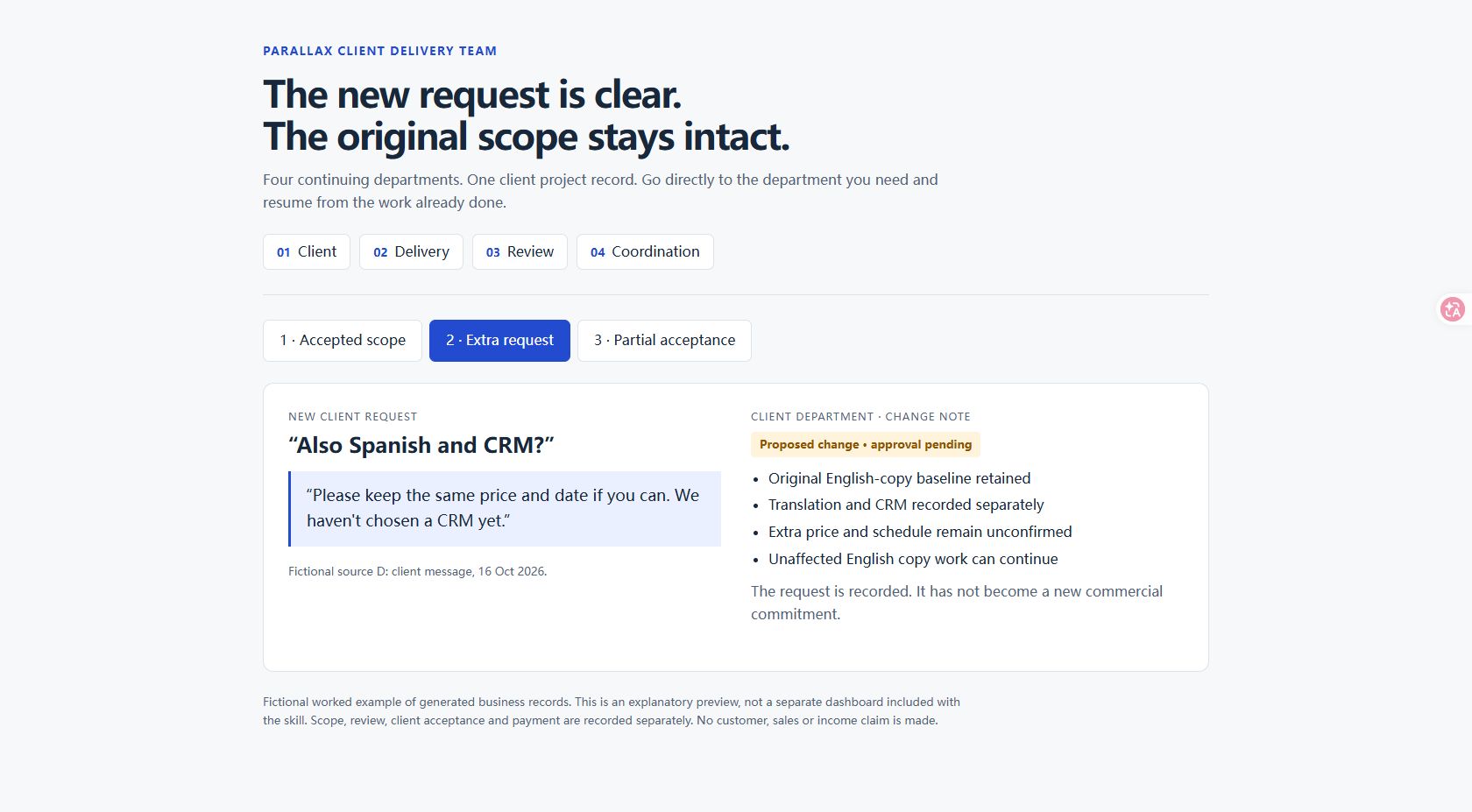 Parallax Client Delivery Team preview