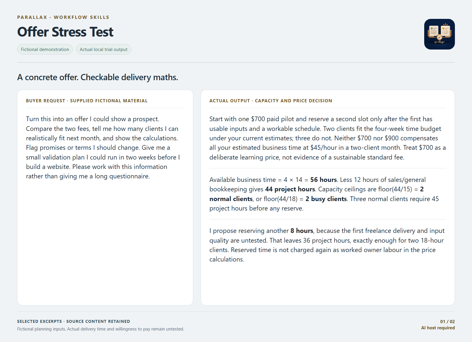 Parallax Offer Stress Test preview