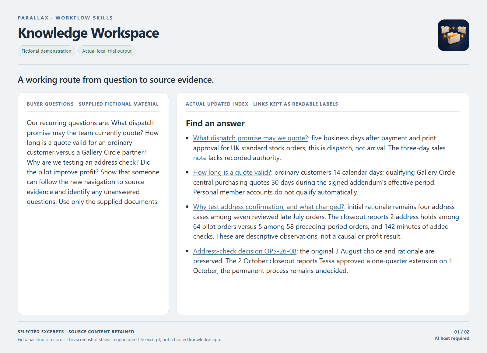 Parallax Knowledge Workspace preview