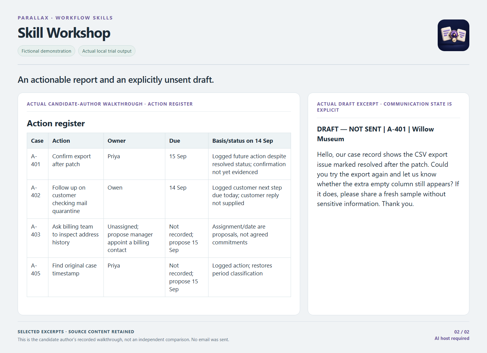 Parallax Skill Workshop screenshot 2
