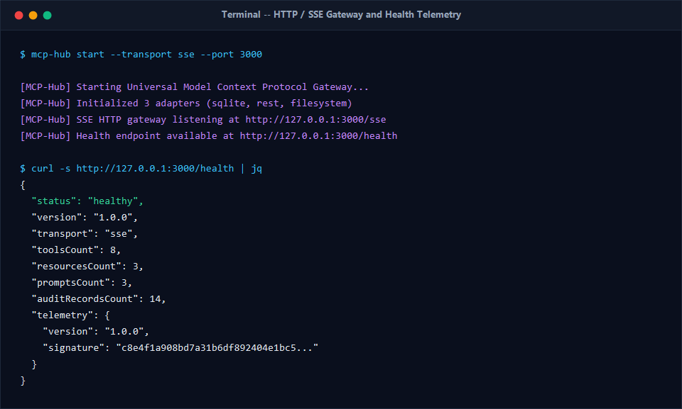 MCP-Hub: Universal Database, API & Filesystem Gateway screenshot 3