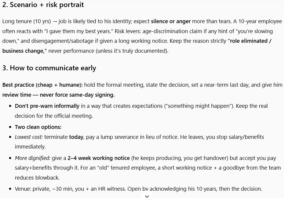 layoff communication expert screenshot 2