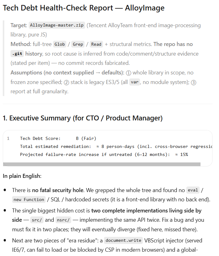 tech debt architect preview