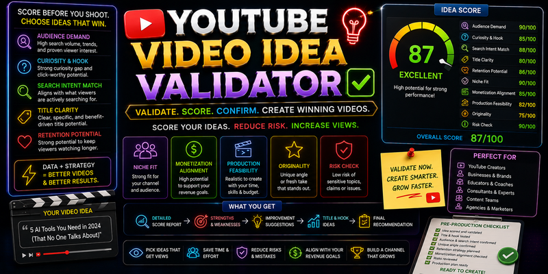 YouTube Video Idea Validator