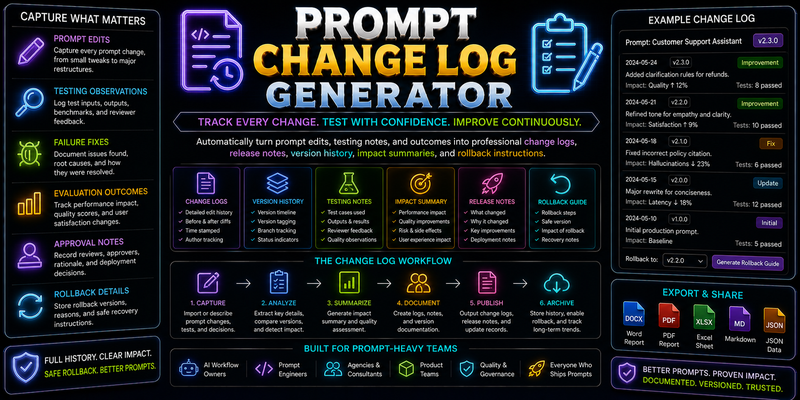 Prompt Change Log Generator
