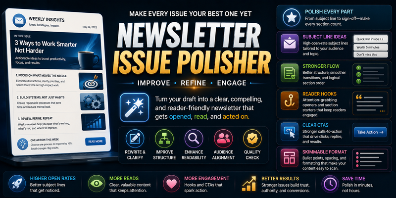 Newsletter Issue Polisher