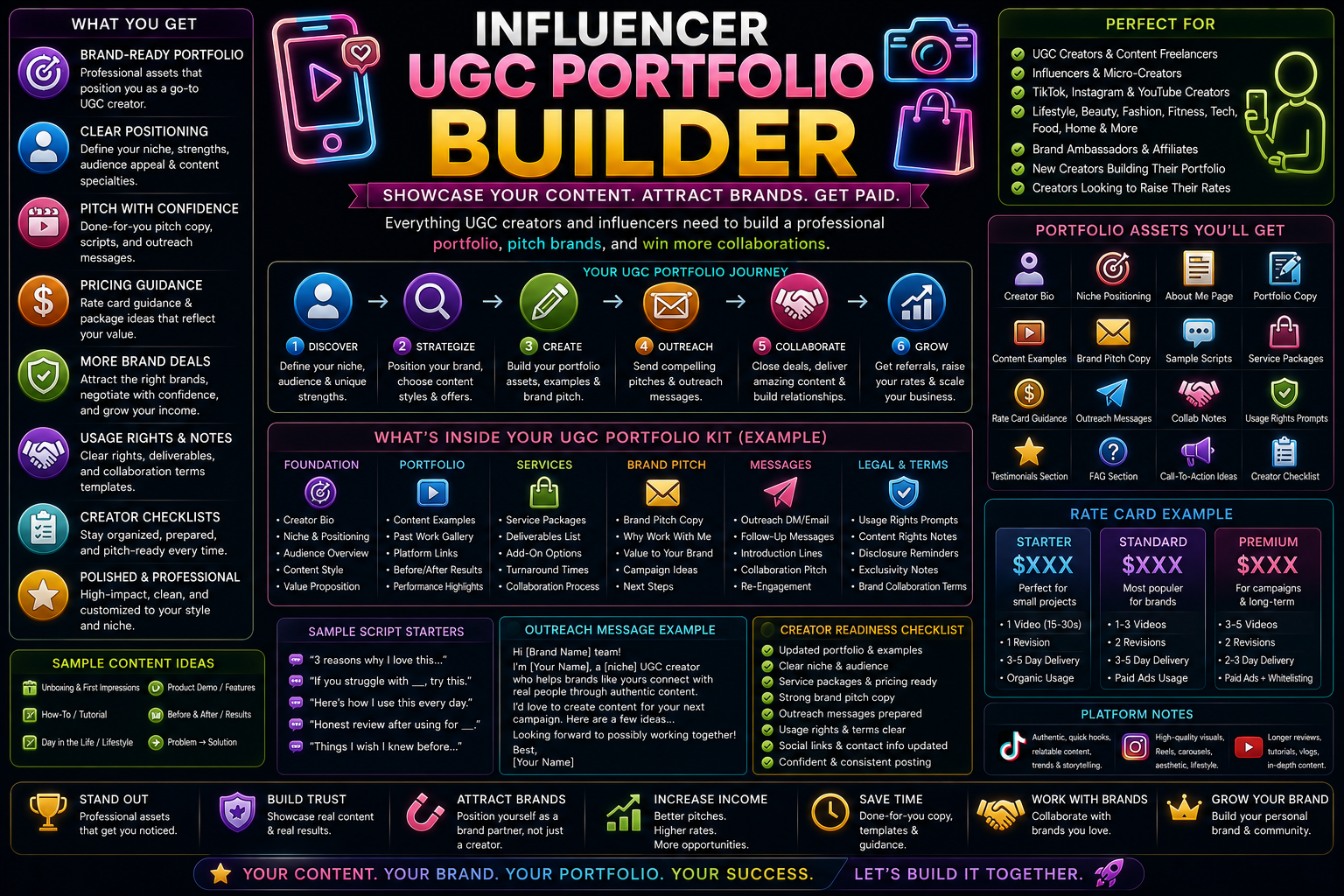 Influencer UGC Portfolio Builder screenshot 1