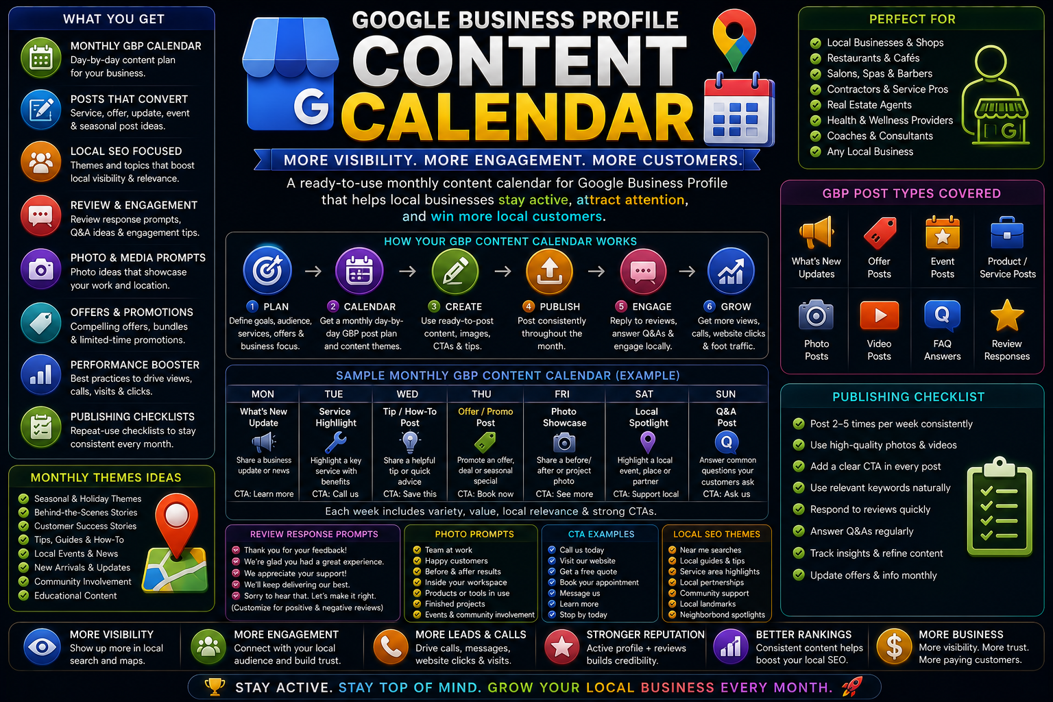Google Business Profile Content Calendar screenshot 1