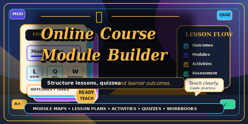 Online Course Module Builder screenshot 1