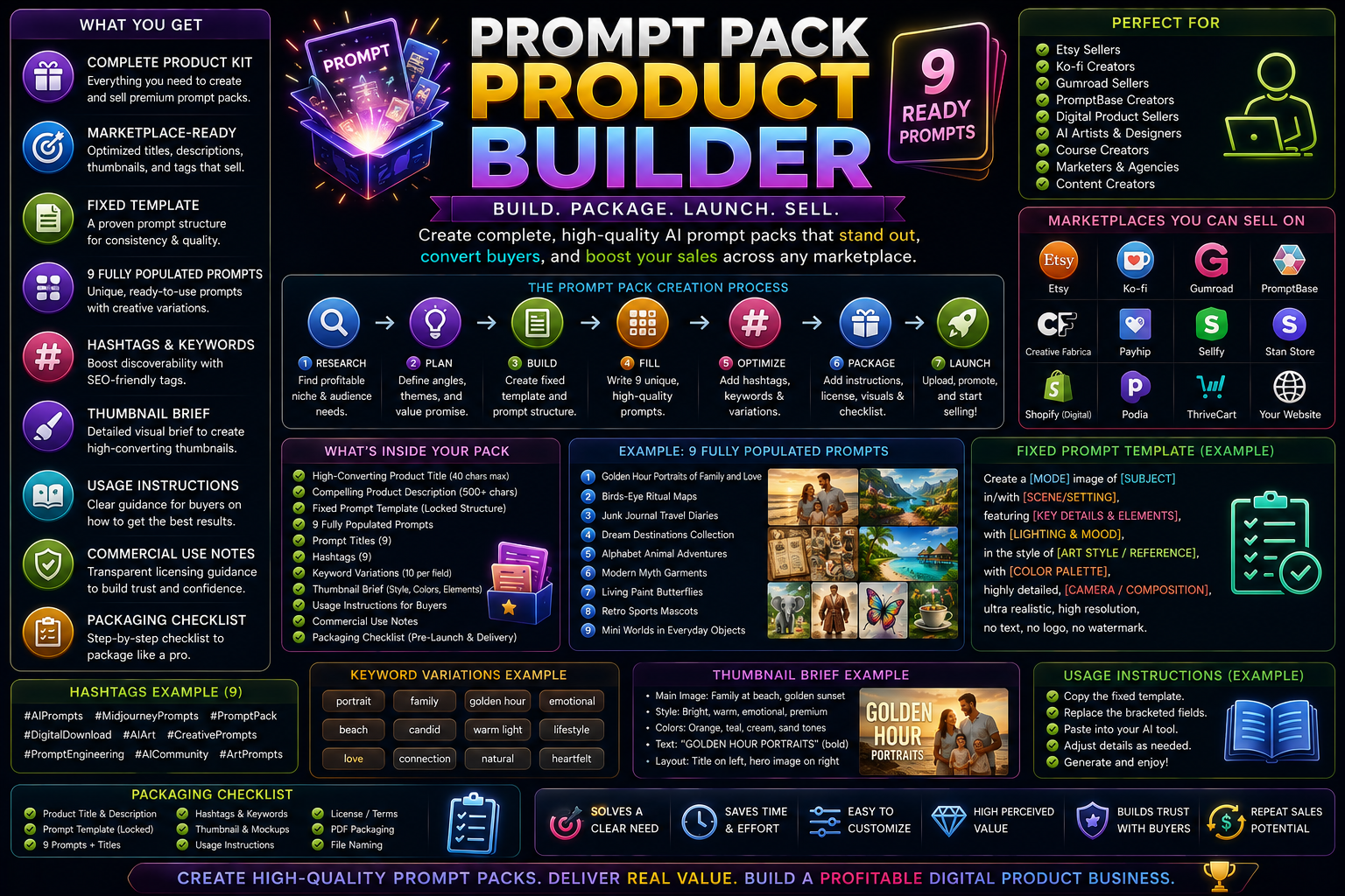 Prompt Pack Product Builder preview