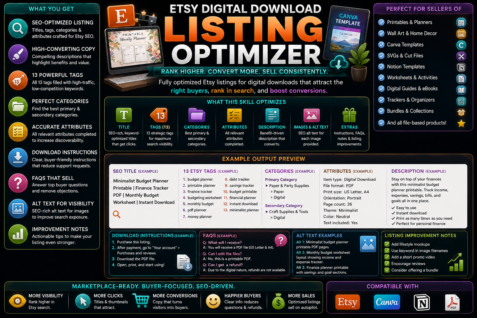 Etsy Digital Download Listing Optimizer preview