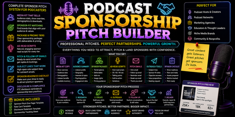 Podcast Sponsorship Pitch Builder preview