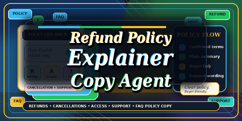 Refund Policy Explainer Copy Agent preview