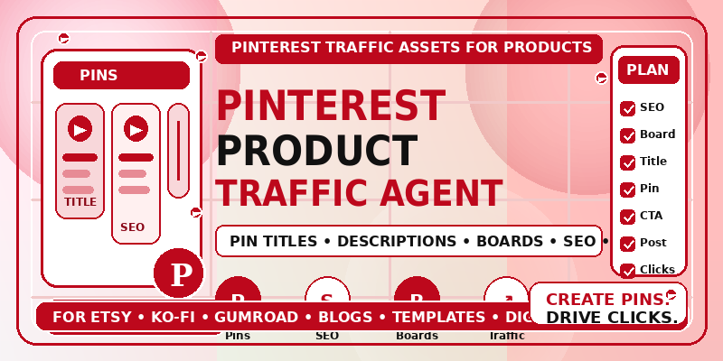 Pinterest Product Traffic Agent preview