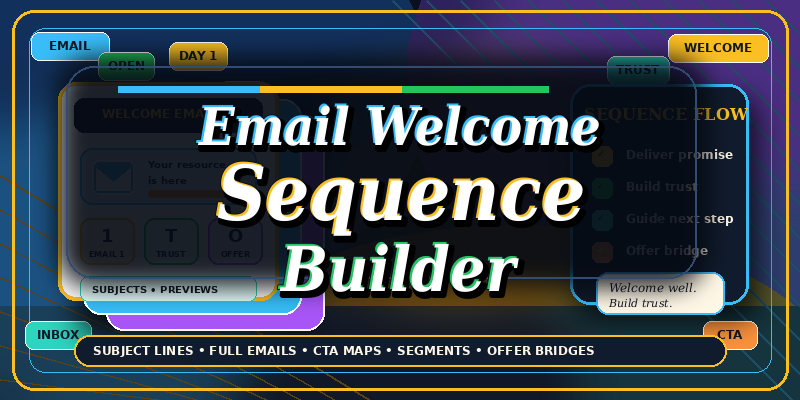 Email Welcome Sequence Builder preview
