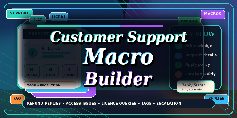 Customer Support Macro Builder preview