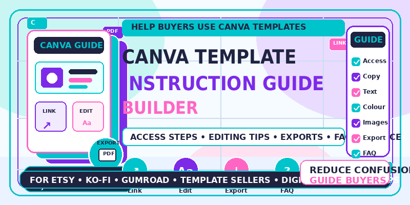 Canva Template Instruction Guide Builder preview
