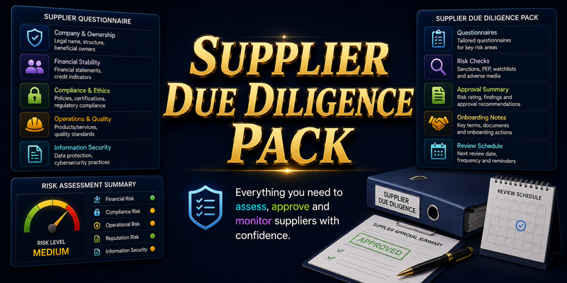 Supplier Due Diligence Pack preview