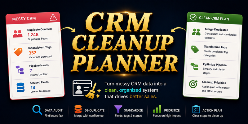 CRM Cleanup Planner preview