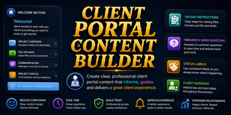 Client Portal Content Builder preview