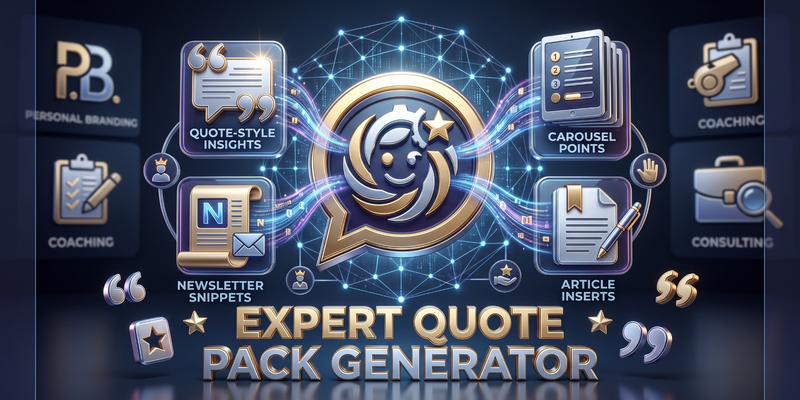 Expert Quote Pack Generator preview