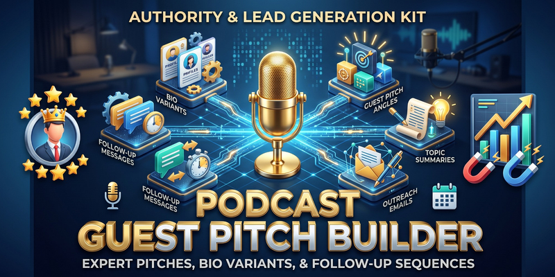 Podcast Guest Pitch Builder preview