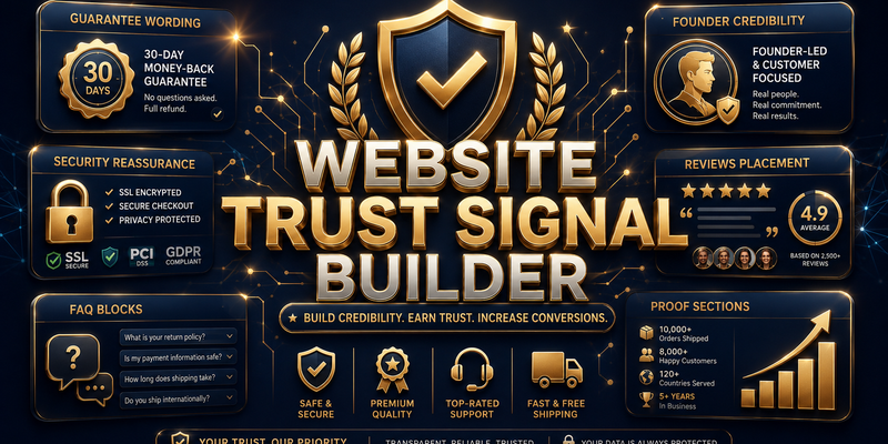 Website Trust Signal Builder preview