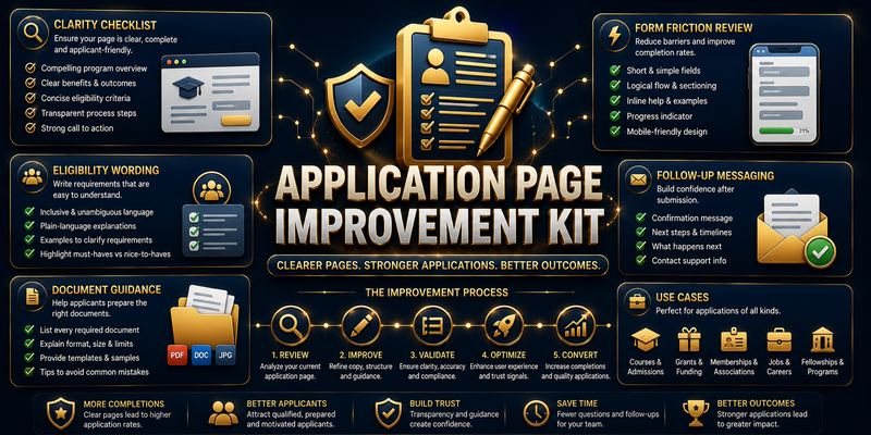 application page improvement kit preview