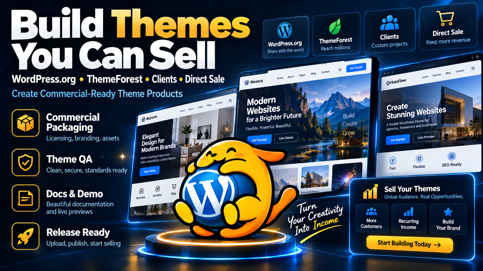 WordPress Theme Factory – Build, Fix & Sell Themes preview