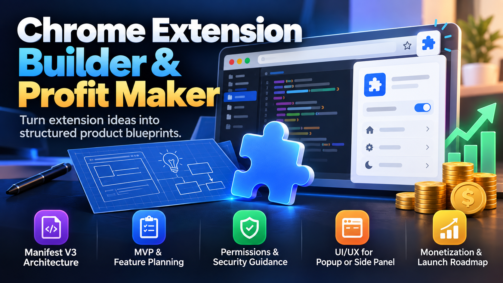 Chrome Extension Builder & Profit Maker preview