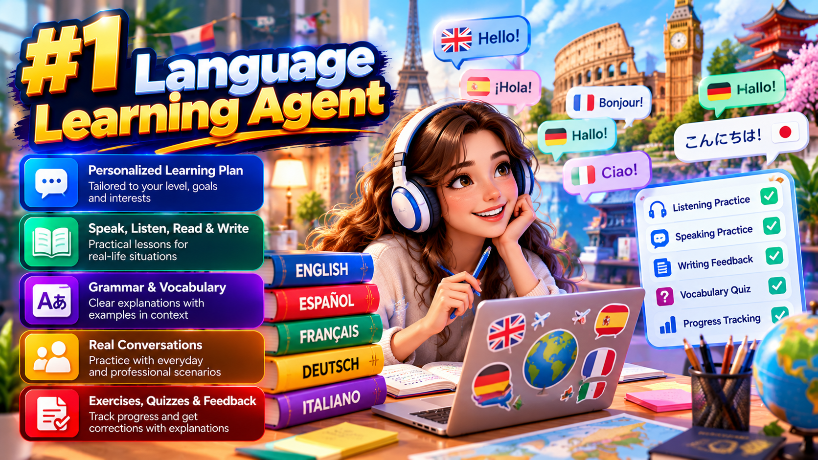 #1 Language Learning Agent preview
