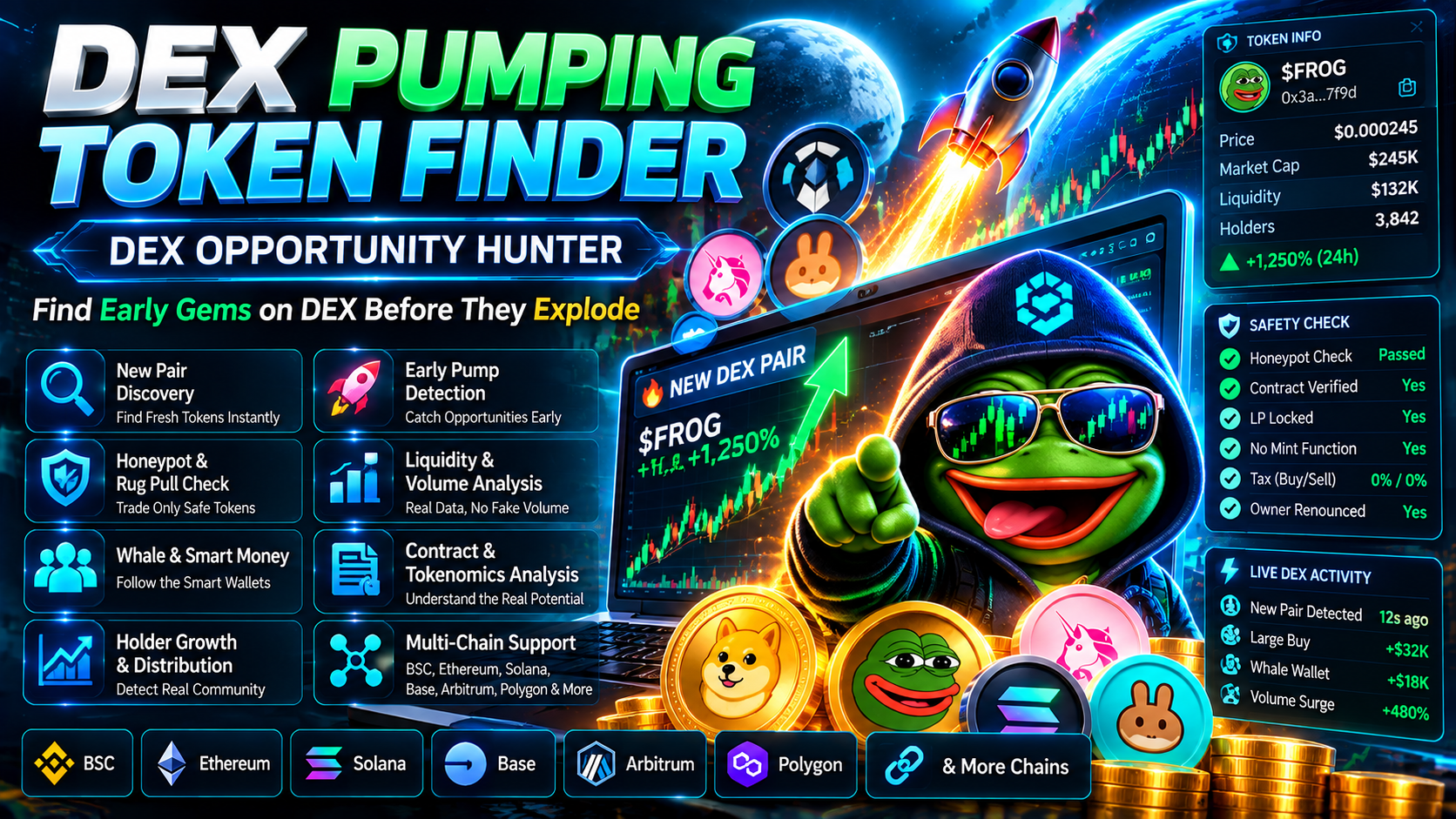DEX Pumping Token Finder - DEX Opportunity Hunter preview