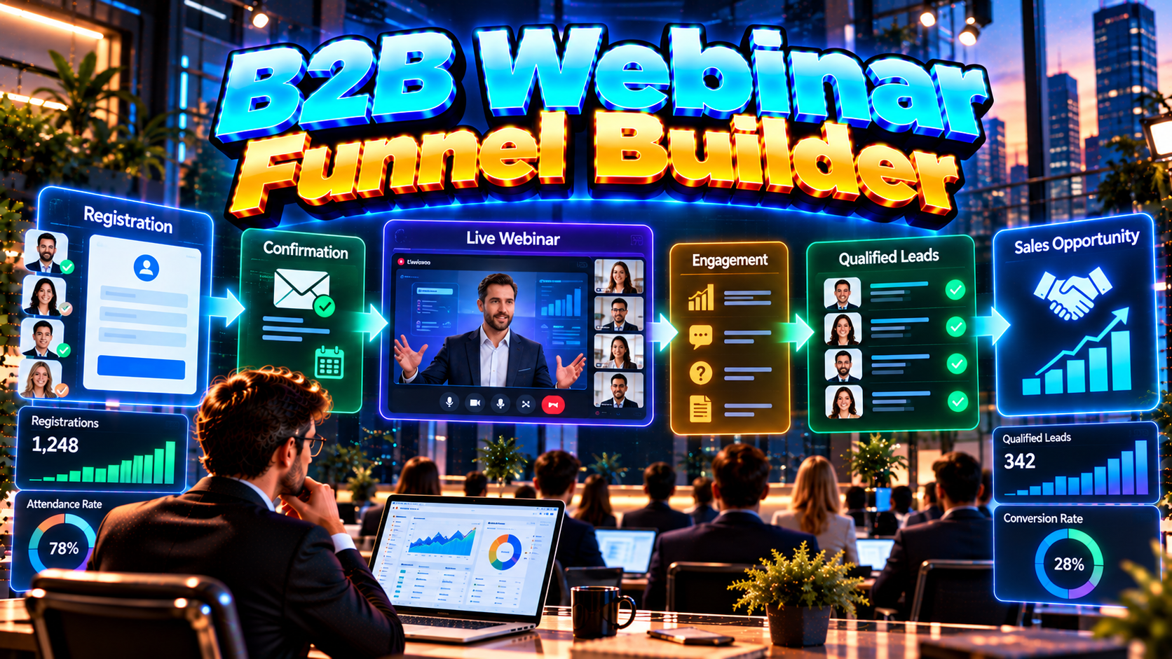 B2B Webinar Funnel Builder preview