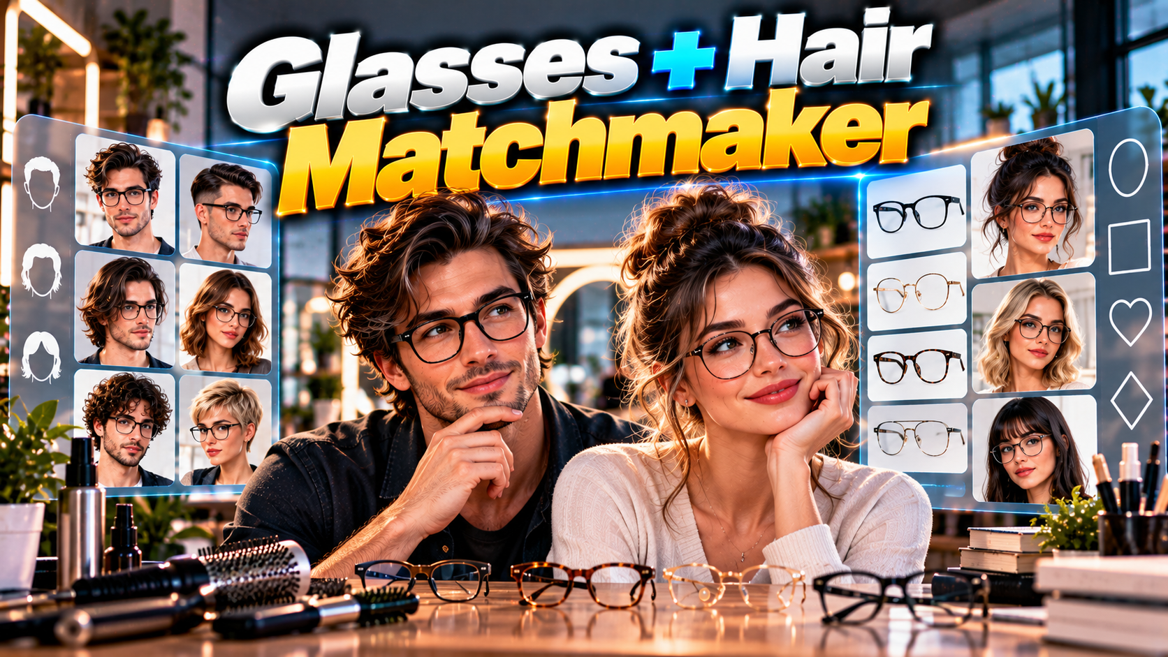 Glasses + Hair Matchmaker — Find Frames & Hairstyles preview