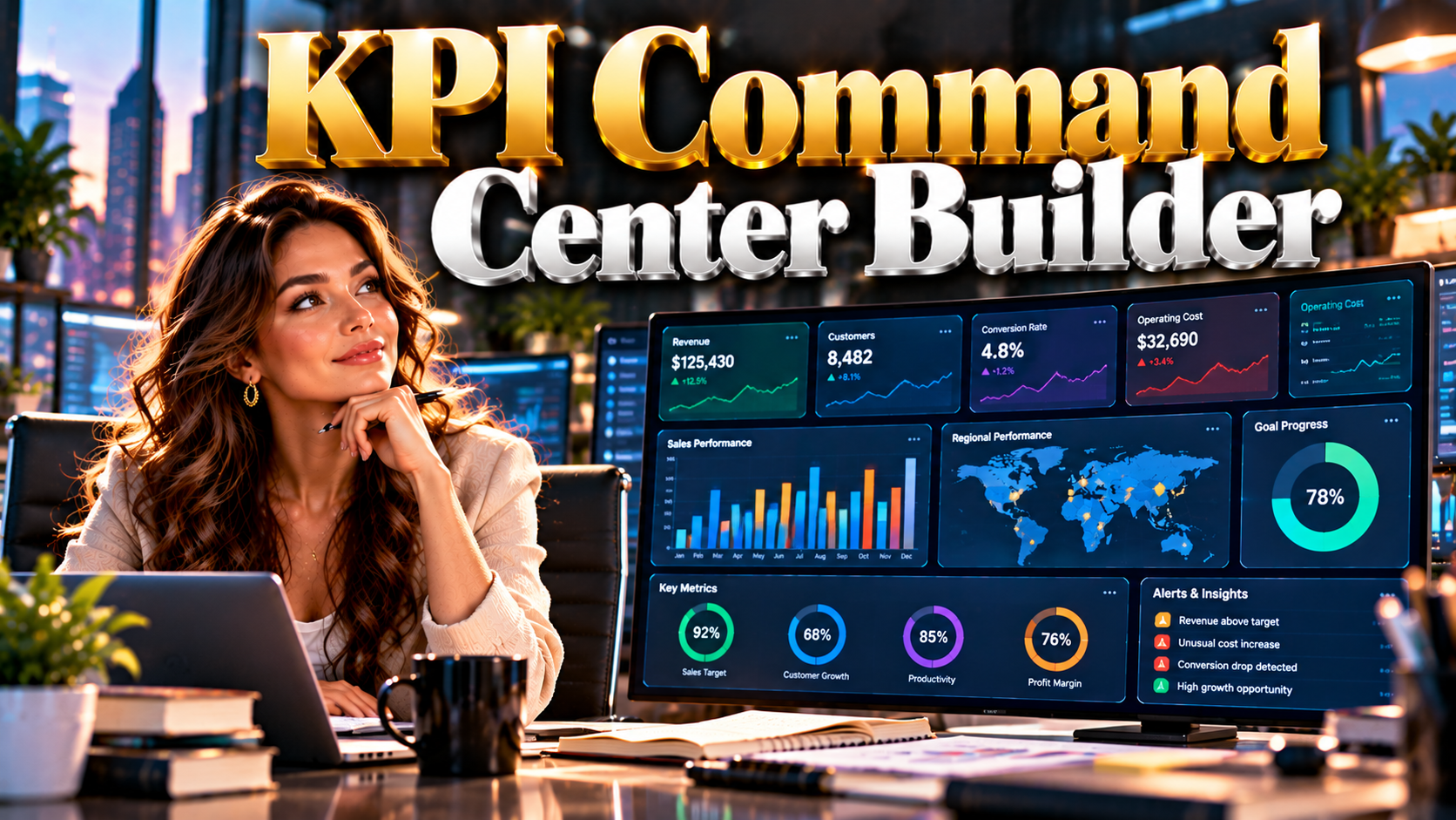 KPI Command Center Builder — Design Dashboards preview