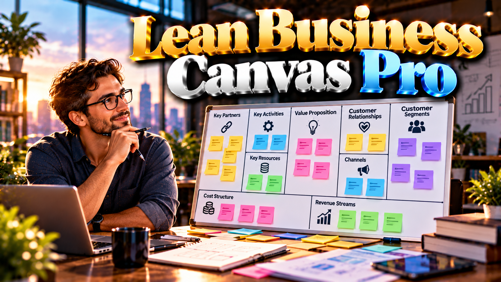 Lean Business Canvas Pro — Structure New Ventures Fast preview