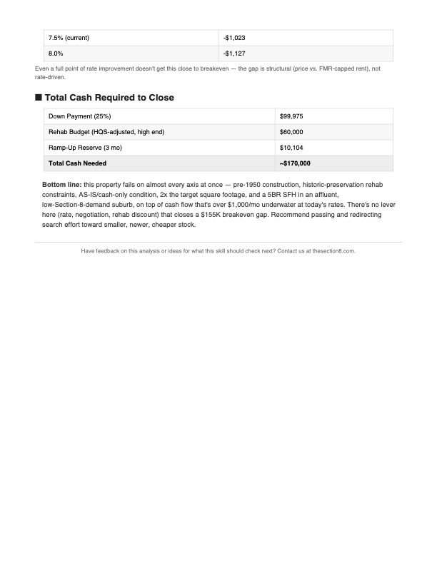 Section 8 Rental Property Analyzer screenshot 3