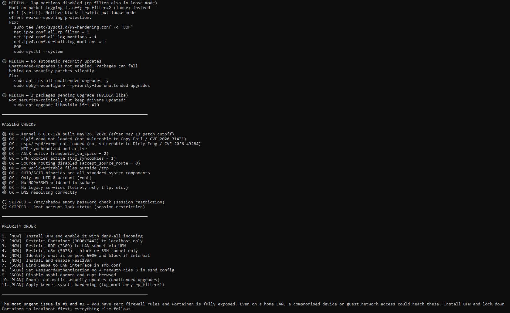 linux-audit screenshot 3