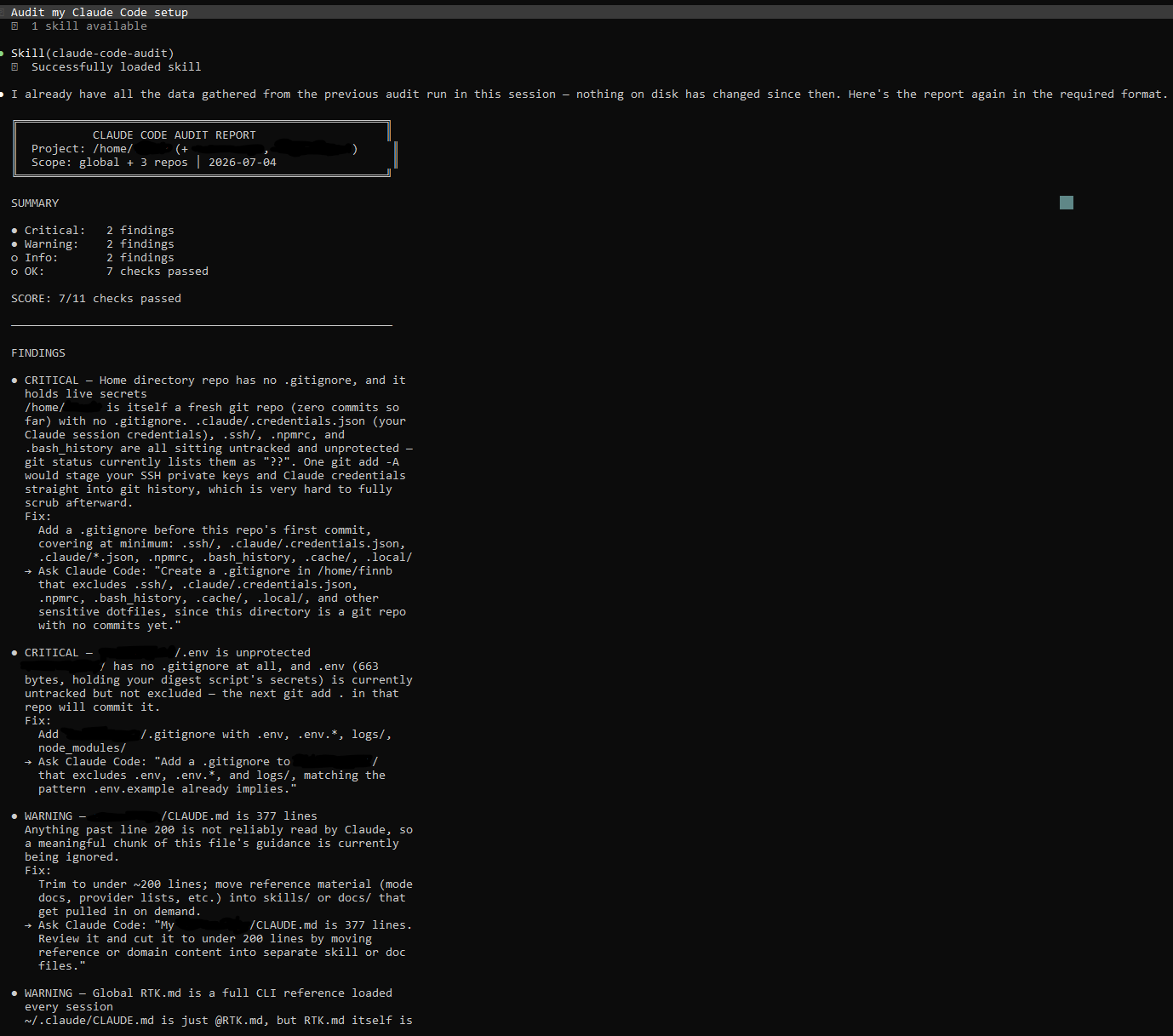 Claude Code Audit preview