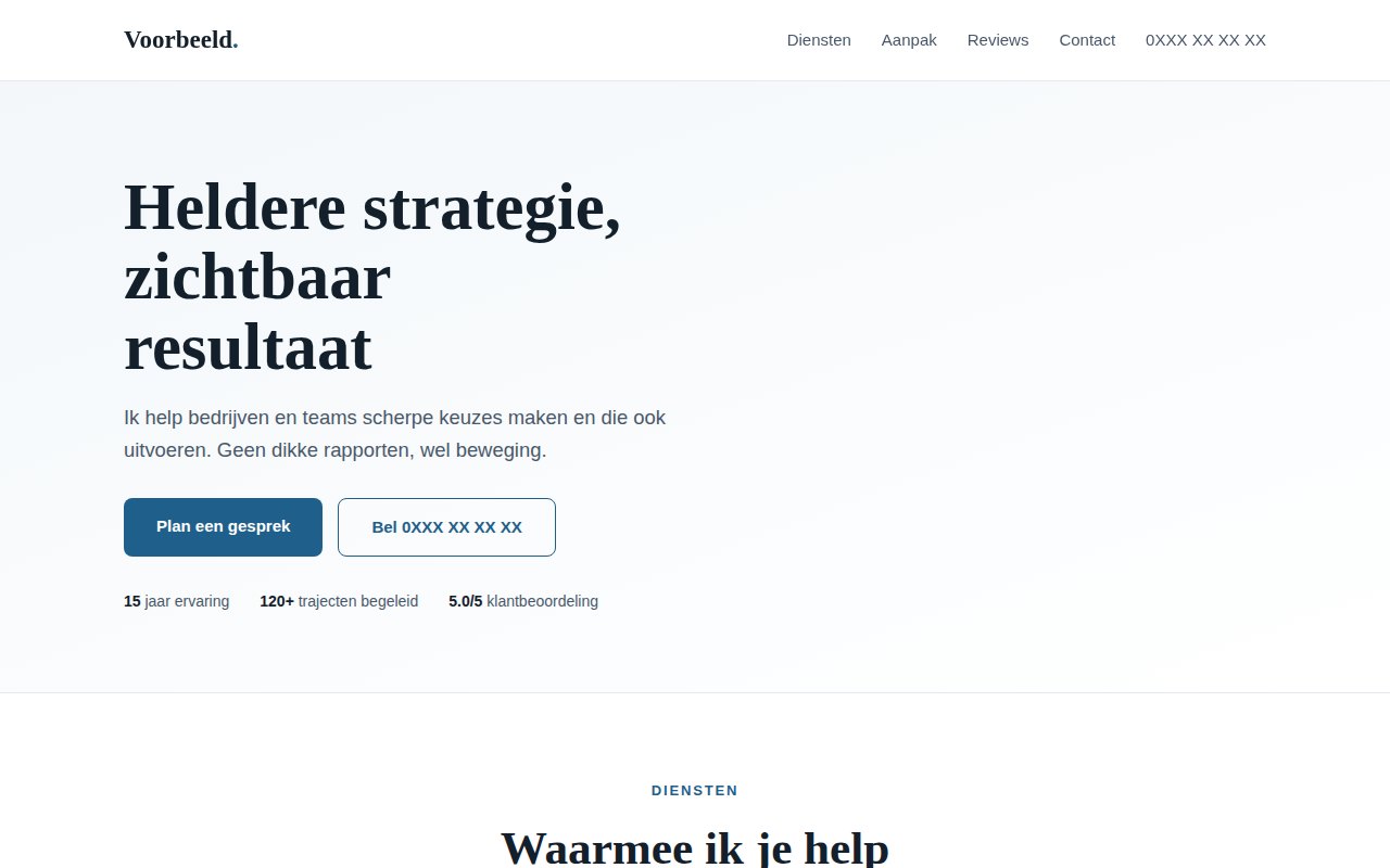 nex-consultant-coach-template screenshot 1