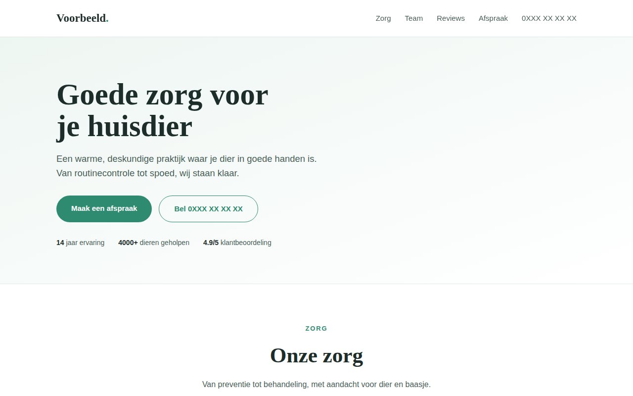 nex-veterinary-petcare-template screenshot 1