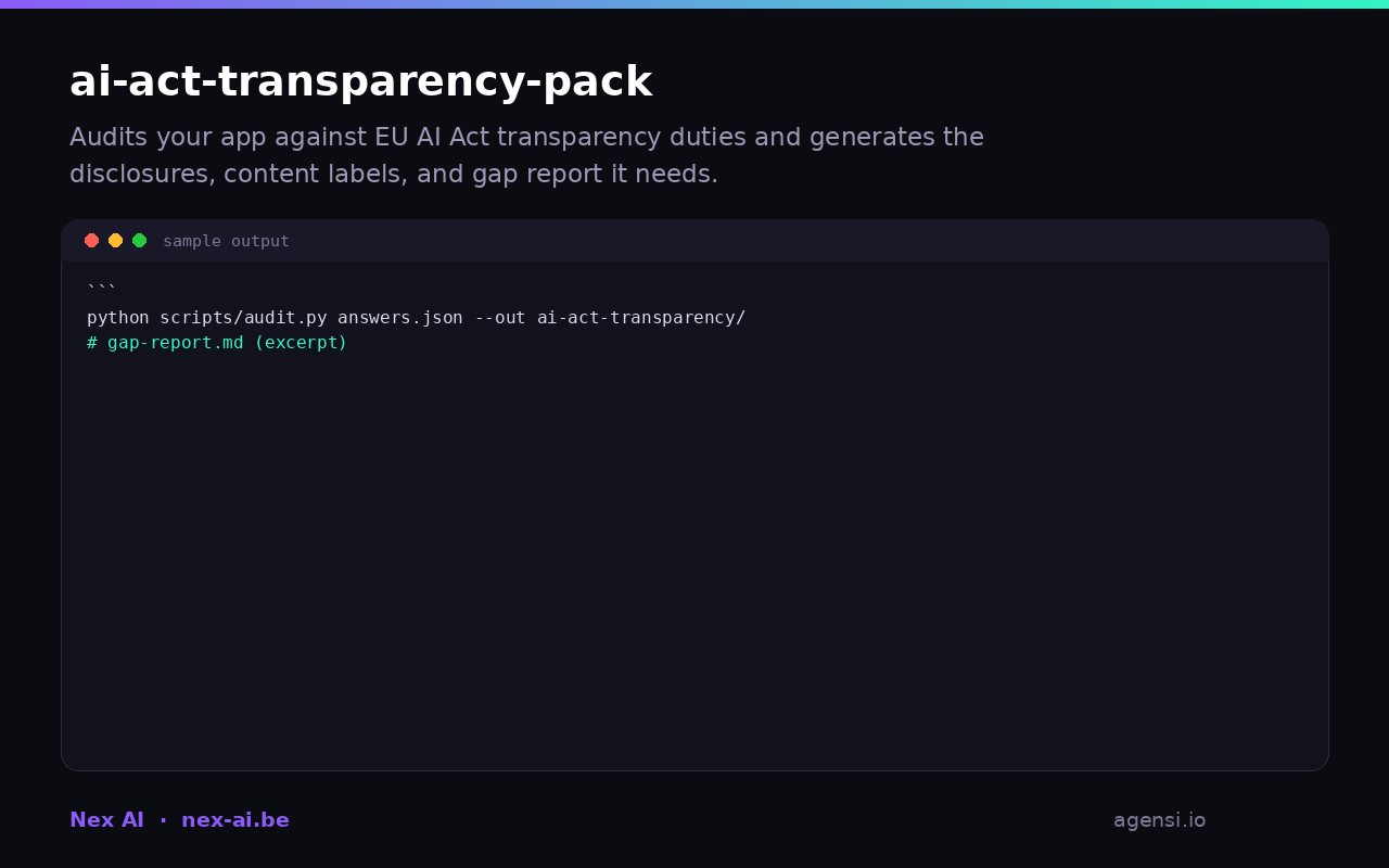 ai Act Transparency Pack preview