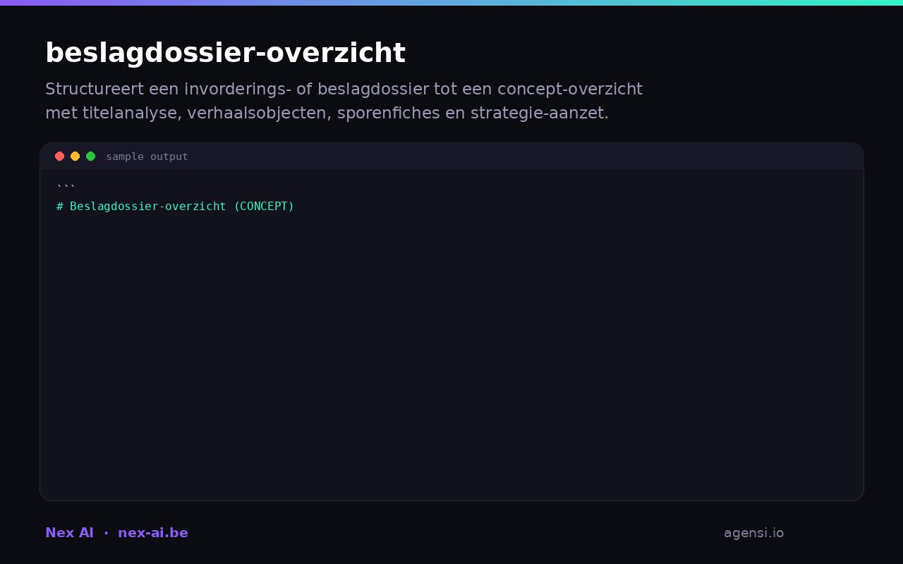 Beslagdossier Overzicht preview