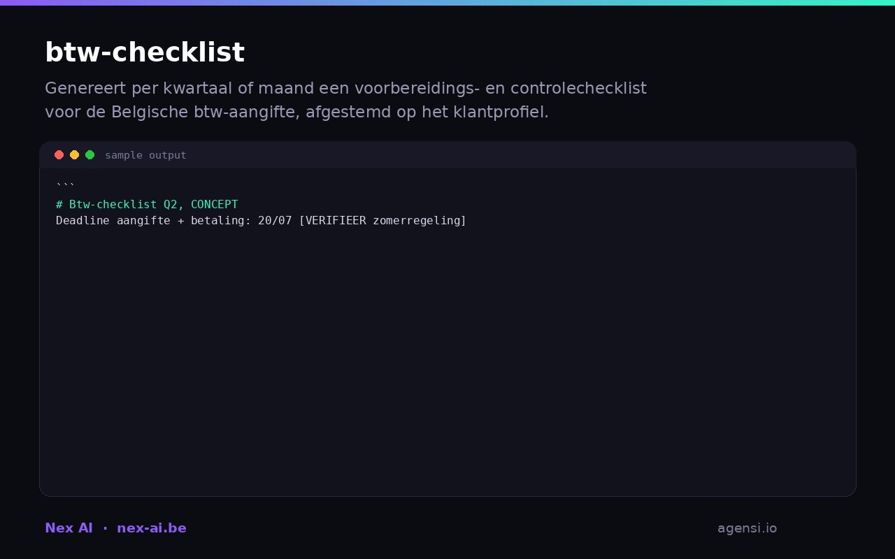 Btw Checklist preview