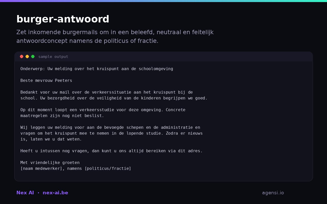 Burger Antwoord preview